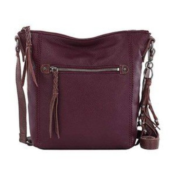 The Sak Handbags - The Sak Ashland Burgundy Soft Pebbled Leather Hobo Bag